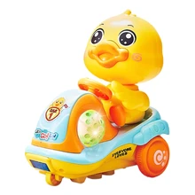HX5D Newborn Baby Musical Toys Cute Funny Musical Duck Toy with Bright Music Lights