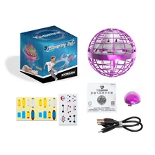Hand Controlled Mini UAV Spherical Rotation Safety Children Outdoor Indoor Flight Suspended Luminous Decompression Toy Gift