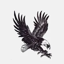 HandsomeCar Stickers Hand-Painted Wingswing Eagle Decorative Motorcycle Decals Accessories Creative Waterproof 16cm*13cm