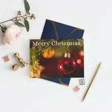 Happy Christmas 23 Greeting Card Cartoon Home Wish Pearl paper Card