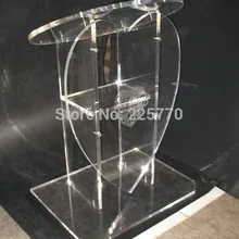 Heart shaped Acrylic Church Lectern Perspex Church Pulpit Plexiglass Church Podium