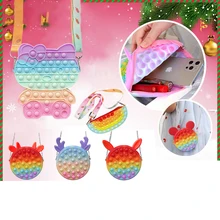 Hello Kitty Bags Pop Et Push Bubble Fidget Toys Alleviate Autism and Adhd Anti-Stress Ladies Satchel Kawaii Squeeze Toys for Kid