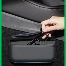 Herval Tesla Model Y 2022 Model 3 2021 Storage Box Center Console Sun Glasses Coin Card Organizer Container