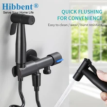 Hibbent Handheld Toilet Bidet Sprayer Kit Wall-mount 304 Stainless Steel Toilet Bidet Showerhead with Hose Bathroom Cleaning Set