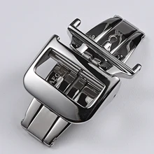 High Quality 14 16 18mm Stainless Steel Deployment Clasp For Jaeger-LeCoultre Silver Gold Rose-gold Folding Buckle Logo On