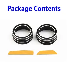 High Quality New Useful AC Knob Cover Replacement Accessory Aluminum Black For Toyota Corolla 2019-2021 Middle Console
