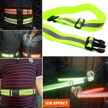 High Visible Reflective Bands Night Safety Gear for Kids Men Women Waist Adjustable Elastic Safety Reflective Belt for Running