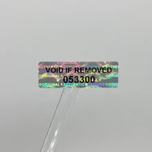 Hologram Warranty Void Sticker  Tamper Proof Sealing Label  Serial Number Logo Can Be Customized  1000pcs 30mmx10mm