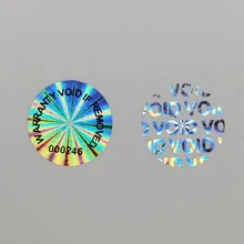 Holographic High Security Tamper-Evident  Sticker  VOID Tamper-Proof  Warranty Label   Serial Number  2000pcs  15x15mm