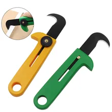 Hook Knife Portable Express Parcel Push Utility Knife Multifunction Box Cutter Keychain Hook Blade Sharp Cutter Tool