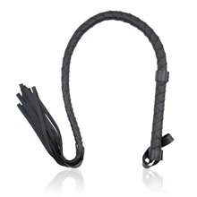 Horse Whip High Quality Black Faux Leather Bullwhip