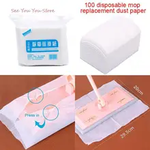 Hot 100pcs Disposable Electrostatic Dust Removal Mop Paper Home Kitchen Cleaning