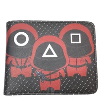Hot Anime Cartoon Wallet Squid Game Short Purse With  Card Holder Coin Pocket