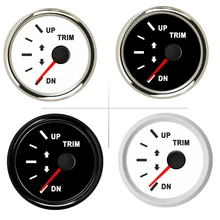Hot Sale 0-190ohm 2' 52mm UP-DN Trim Level Gauge For Marine Boat 2 inch 9-32V Left Right Trim Meter Motorcycle Car Accessories