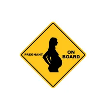 Hot Sell Car Sticker PREGNANT ON BOARD Warning Mark Car Sticker Reflective High Quality Vinyl Decal Car Decor