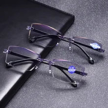 Hot Selling Sapphire High Hardness Anti Eye Strain Fashion Blue Light Blocking Glasses Reading Glasses For Men Women