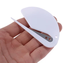 Hot sale 2Pcs / Lot Plastic Mini Letter Opener Mail Envelope Opener Safety Paper Guarded Cutter Blade Office Equipment
