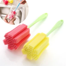 Household Items 1 Pc Kitchen Cleaning Tool Sponge Brush For Wineglass Bottle Coffe Tea Glass Cup Practical