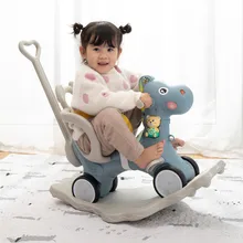 IMBABY Children Rocking Horse Music Rocking Chair for Kids Safety Baby Horse Riding High Quality Kids's Ride-on Toys Baby Gifts