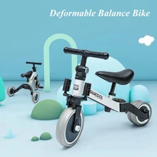 IMBABY Foldable Children's Tricycle Three-In-One Children Scooter Balance Bikes For 1-6 Years Kids Bicycle Toys Birthday Gifts