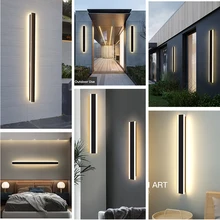 IP66 Outdoor Waterproof LED Wall Lamp Garden Fence Light Simple Lighting Indoor Wall Light for Home Decor Bedroom Corridor