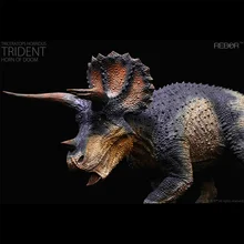 In Stock 1:35 Rebor Triceratops One Blind Eye Broken Horn Horridus Trident Horn of Doom Dinosaur Model Classic Toys for Boy