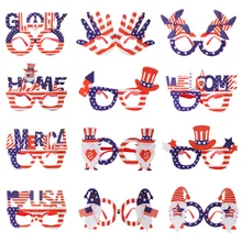 Independence Day Glasses Adult Children Party Decoration National Day Creative Toy Gift Hat Flag Glasses I LOVE USA Home