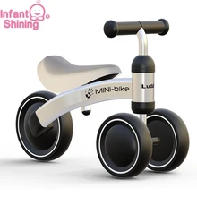 Infant Shining Baby Balance Bike Walker Kids Ride on Toy Gift for 10-24 Month Children for Learning Walk Scooter