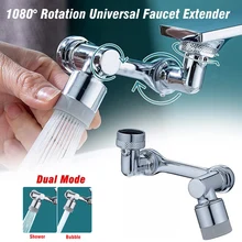 Innovative Universal Two Modes 1080 Degree Swivel Extension Faucet Swivel Outlet Universal Bathroom Faucet Extension Adapter