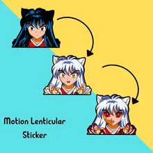 InuYasha Motion Sticker Anime Peeker Stickers Waterproof Decals Home Accessories Stickers for Refrigerators  Laptops