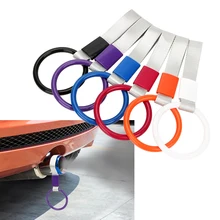 JDM TSURIKAWA RING Round Car Rear Bumper Warning Loop Subway Train Bus Handle Strap Charm Drift Car Interior Pull Ring