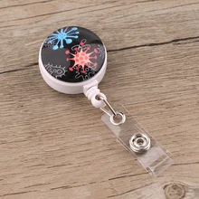 JF761 Bacterial New Fashion Retractable Badge Reel Student Nurse Exhibition ID Name Card Badge Holder Office Supplies