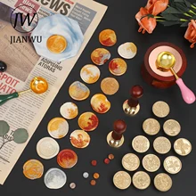 JIANWU 1 Pcs Creative Bronze Copper Head Fire Paint Stamp for Wax Card Making Journal Decoration Materials Stationery Supplies
