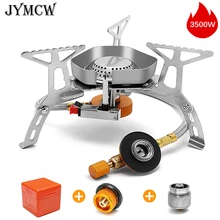 JYMCW Camping Gas Stove Windproof Outdoor Gas Burner Portable Folding Split Tourist Equipment For Cooking Hiking 3500W