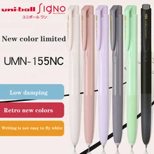 Japan UNI New Low-Damping Gel Pen UMN-155 Macaron Limited Black Ink 0.5mm Writing Smoother Office Student Kawaii Stationery