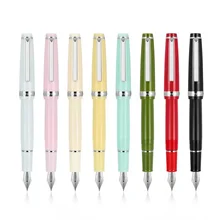 Jinhao 82 Fresh Color Fountain Pen Silver Trim Acrylic Barrel Fine Nib for Writing Calligraphy Office School A7282