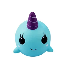 Jumbo Whale Unicorn Squishy Slow Rising Cute Cartoon Straps Pendant Soft Squeeze Toys Kawaii Bread Charm Cake Toys Gift 11*7CM