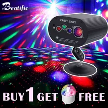 Karaoke Disco Light for Home Dance Party Nightclub Bar Club Stage Lighting 3 Color Laser Projector with Sound-activated Flash
