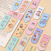Kawaii Cartoon Magnet Magnetic Bookmarks Cute Magnet Page Markers Page Clips Bookmark for Student Office Stationery