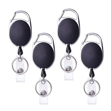 Key Ring Badge Reel Holder Retractable ID Card Badge Clip Document Buckle Zinc Alloy Metal Easy Pull Hospital Nurse Supplies