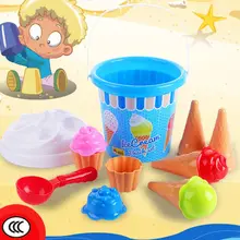 Kids Beach Sand Toys Kids Ice Cream Sand Models Bucket Set  Sandpit Garden Summer Outdoor