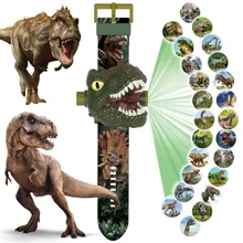 Kids Dinosaur Projector Watch Projection Flashlight Toys 24 Animal Pattern Dino Torch Projector Bedtime Learning Fun Toys