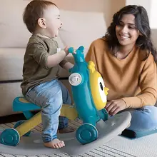 Kids'S Ride-On Toys Four In One Walker Baby Walker Trolley Slider 3 Wheels Children Scooter Balance Bike Birthday Gifts Boy Girl