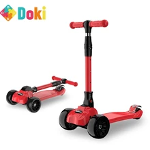 Kids Scooter Light Foldable Tricycle Scooter Adjustable Height Three-Wheels Skateboard 3 In 1 With Seat Doki Toy 2021
