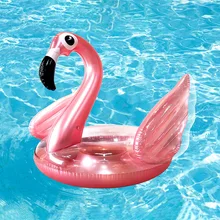 Kids Summer Pool Water Play Flamingo Floating Row Thickened PVC Inflatable Water Mount Single Floating Bed Pool Accessories