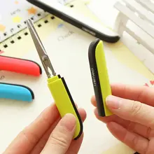Kindergarten hand account creative pocket micro scissor mini pen-shaped folding paper scissors portable tiny scissors stationery