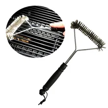 Kitchen Accessories BBQ Grill Barbecue Cleaning Brush Stainless Steel Cooking Tools Barbecue Grill Wire Brush Portable Durable