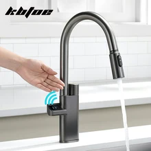 Kitchen Sense Faucet Smart Touch Pull Out Sink Mixer Tap Deck Mounted Single Handle Multifunction Digital Display Kitchen Faucet