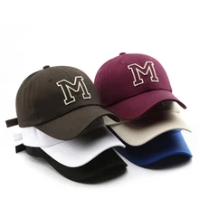 Korean Version of Japanese Women's Personality M Letter Embroidered Cap Outdoor Men's Sunshade Baseball Cap
