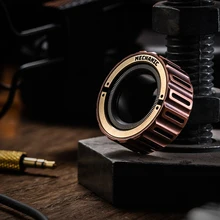 LAUTIE NEW Fidget Ring Mechanic Ratchet Paragraph Spinner Metal Adult Autism Toys Anxiety Office Desk Finger EDC